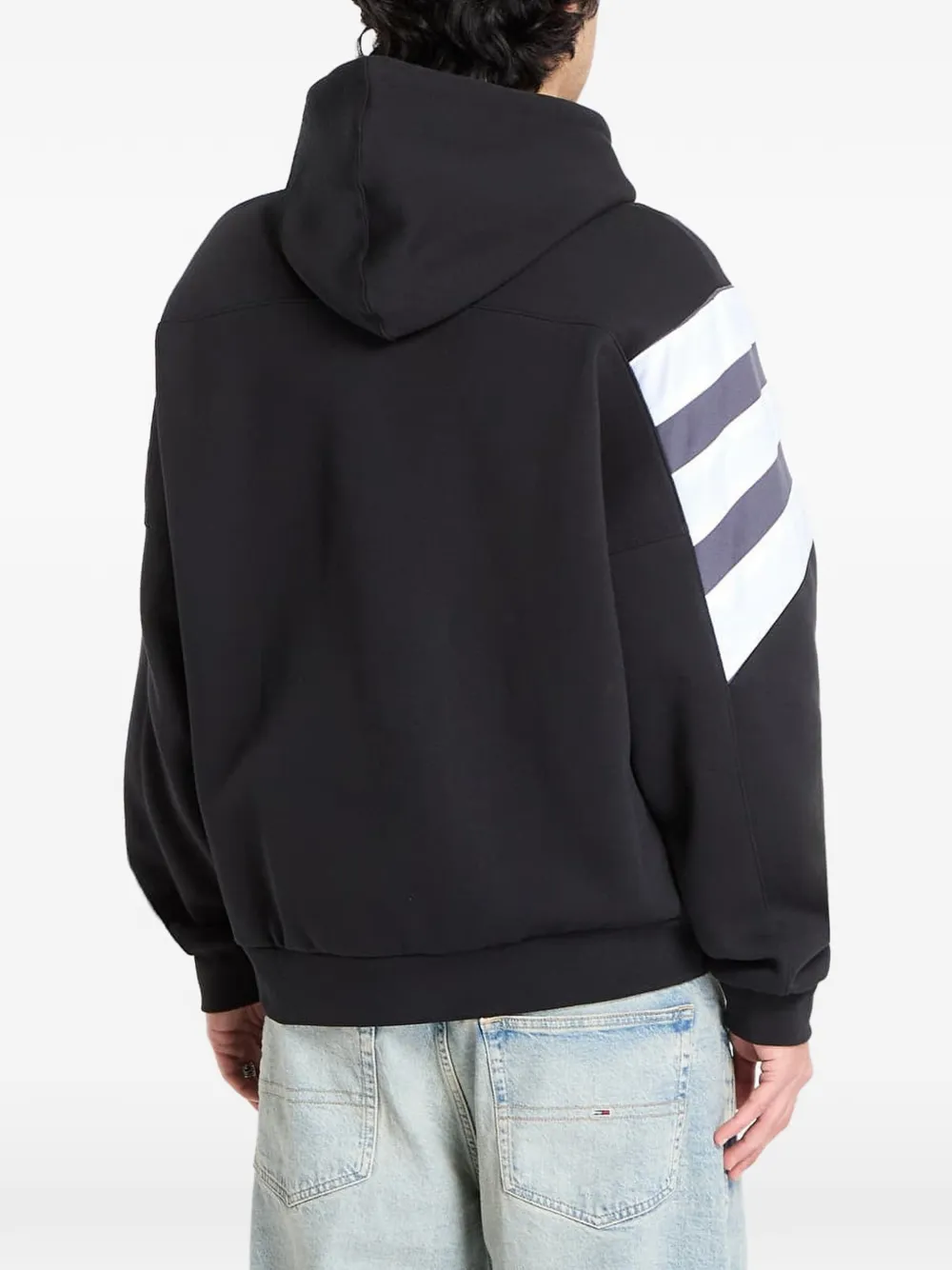 adidas Hoodie met gestreept detail Zwart