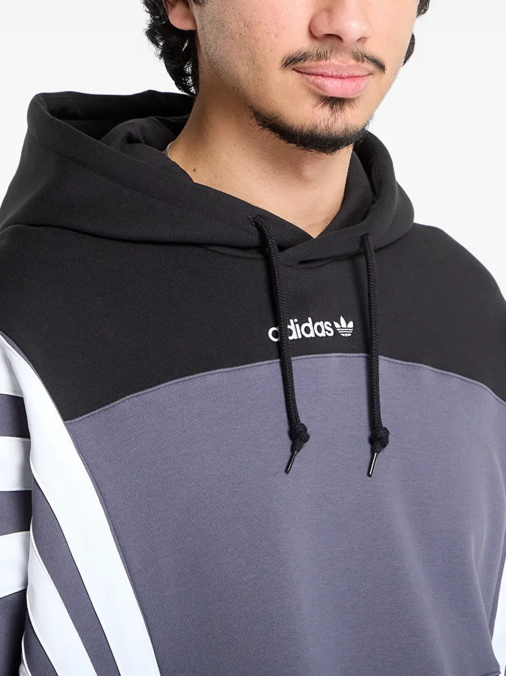 adidas Hoodie met gestreept detail Zwart