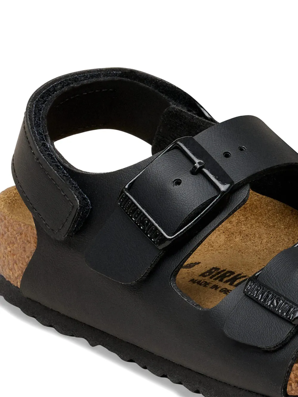 Birkenstock Kids Milano AS buckle-strap slingback sandals Zwart