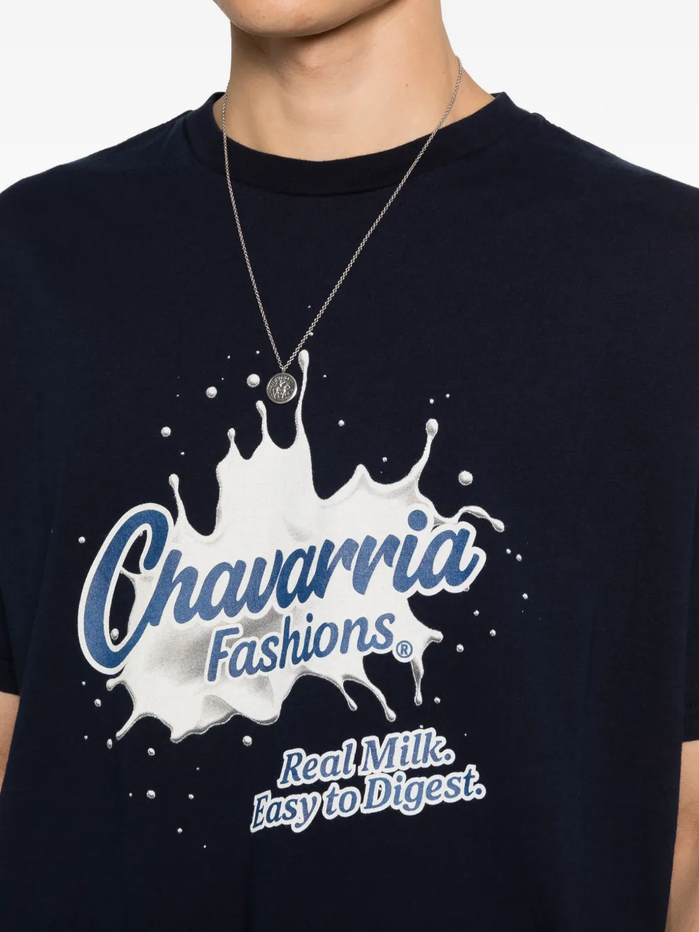 Willy Chavarria T-shirt met grafische print Blauw