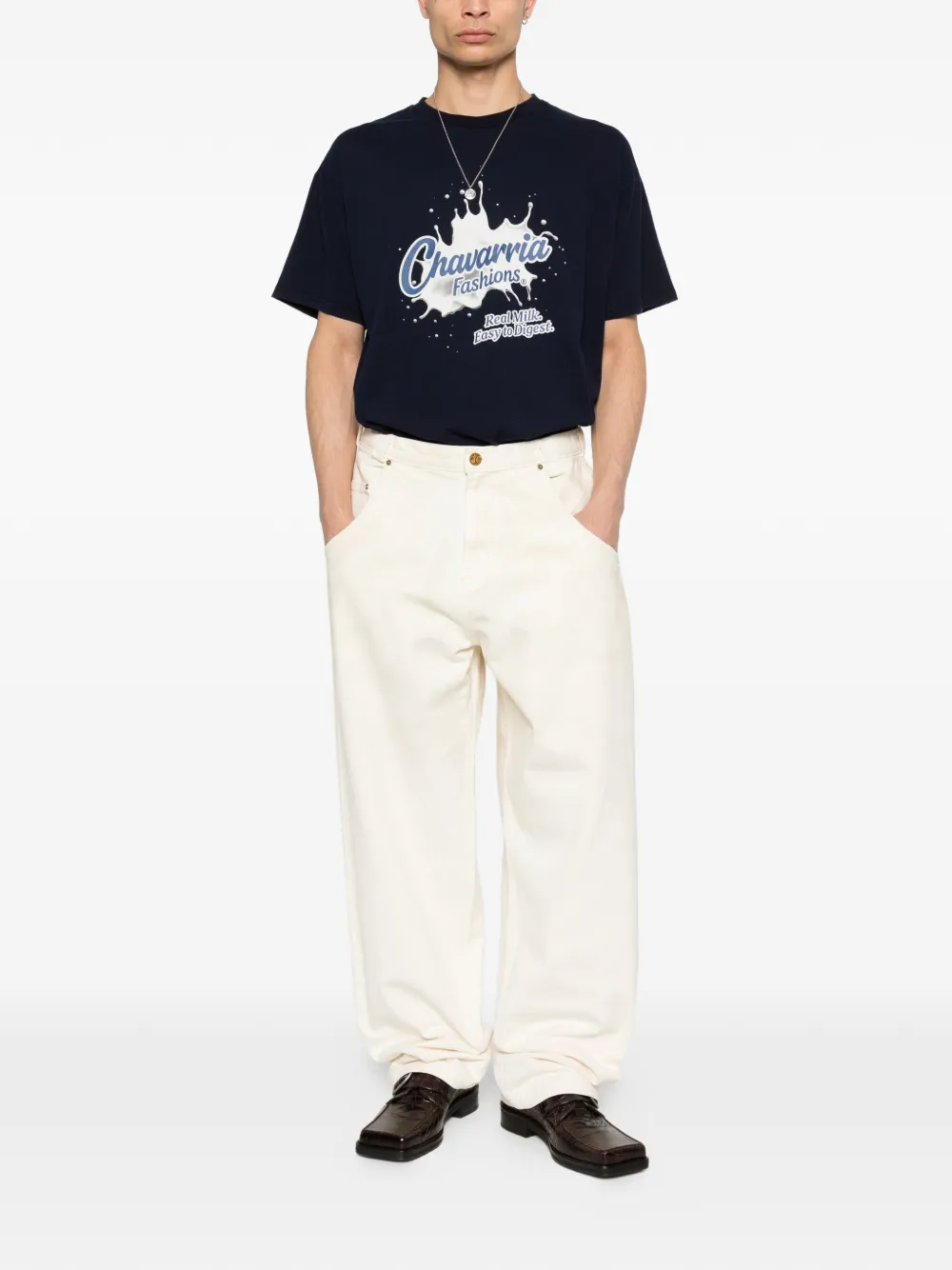 Willy Chavarria graphic T-shirt - Blu