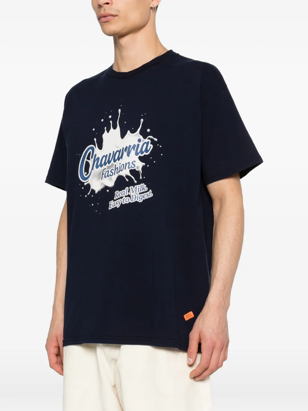 Willy Chavarria T-shirt met grafische print Blauw