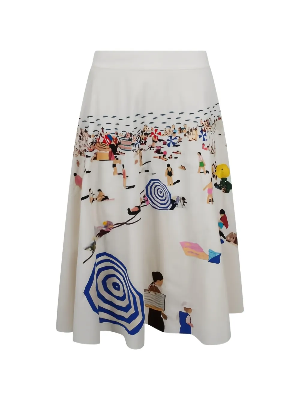  Mii Corfu Embroidered A-line Skirt - Neutrals 