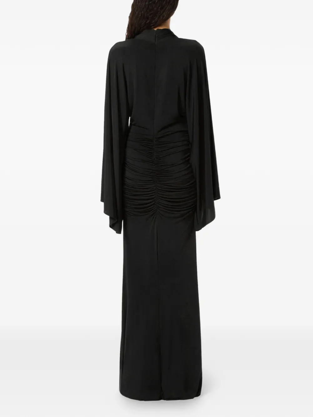 Blumarine Jurk met ruches en roosdetail Zwart