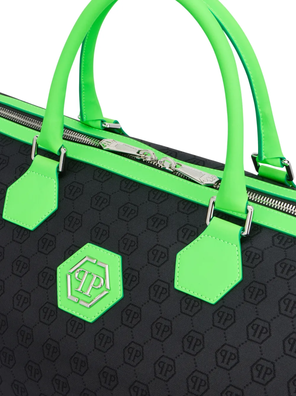Philipp Plein Weekendtas met monogram jacquard Zwart