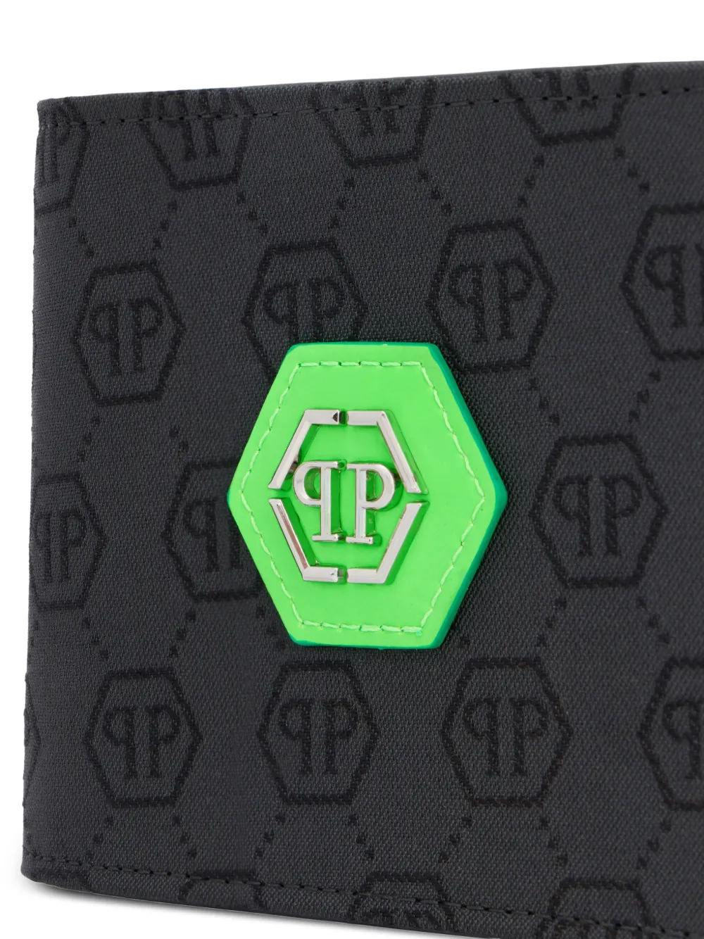 Philipp Plein Portemonnee met monogram-patroon Zwart