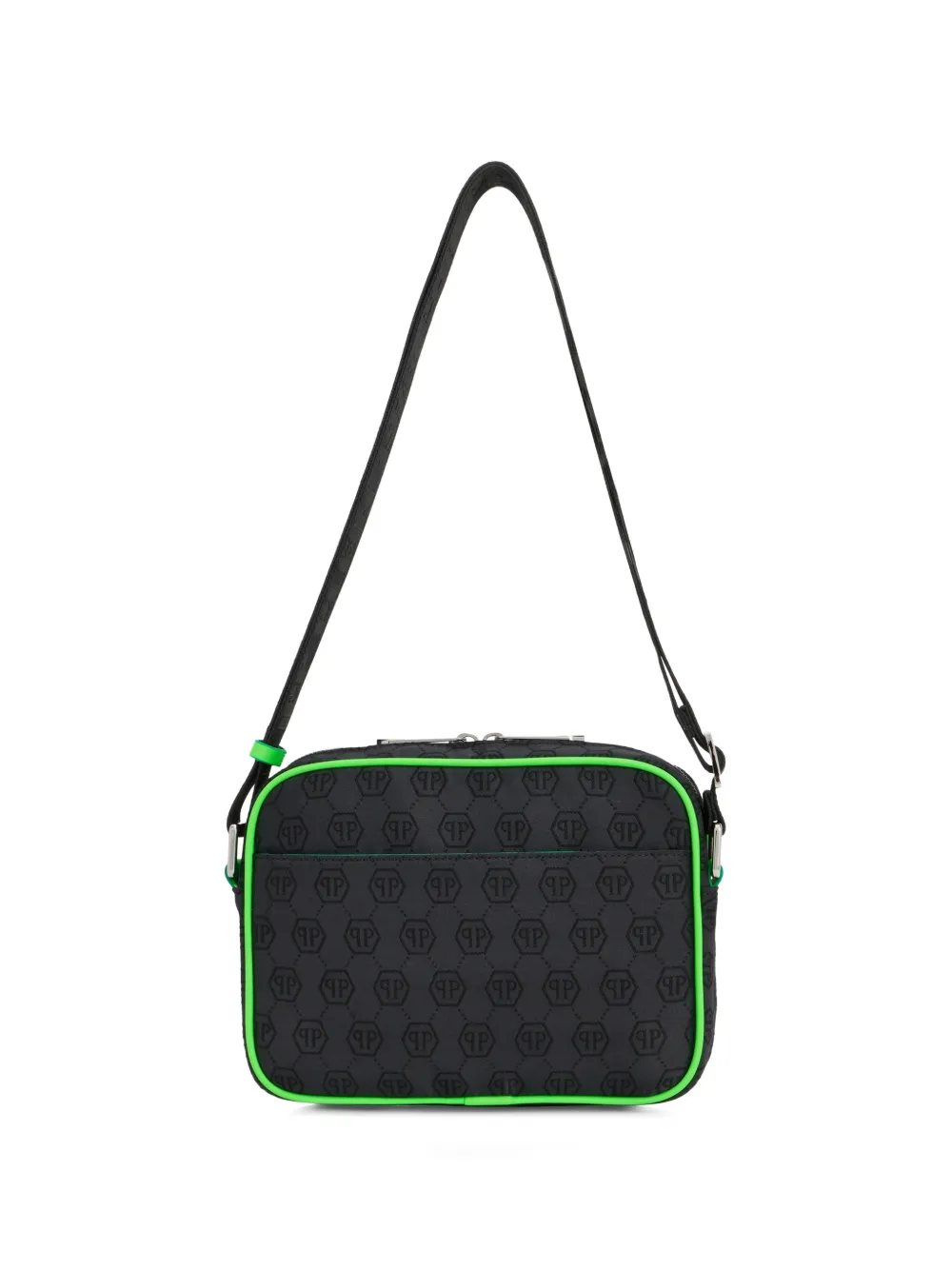  Philipp Plein Sacoche à Motif Monogrammé - Noir 