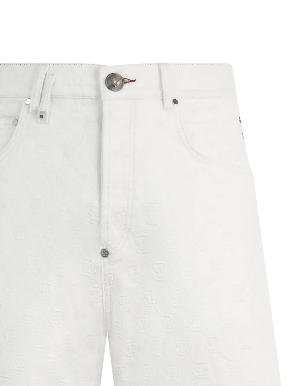 Philipp Plein Formentera shorts met vijf zakken Wit