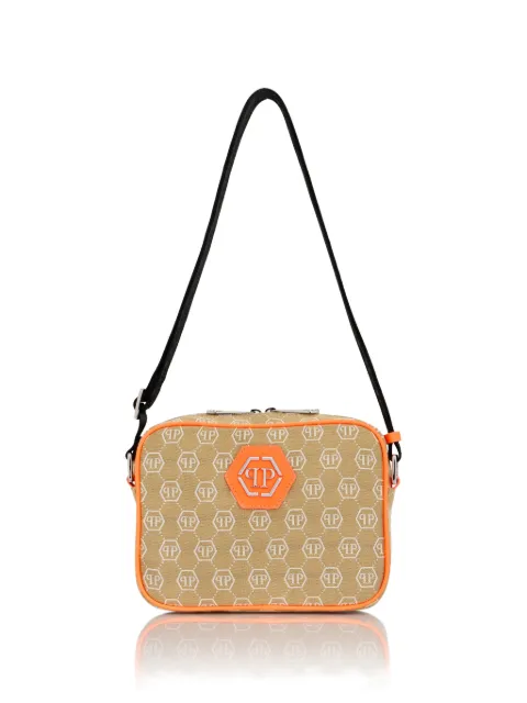 Philipp Plein jacquard monogram messenger bag