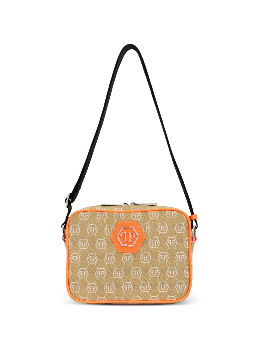 Philipp Plein jacquard monogram messenger bag - Toni neutri