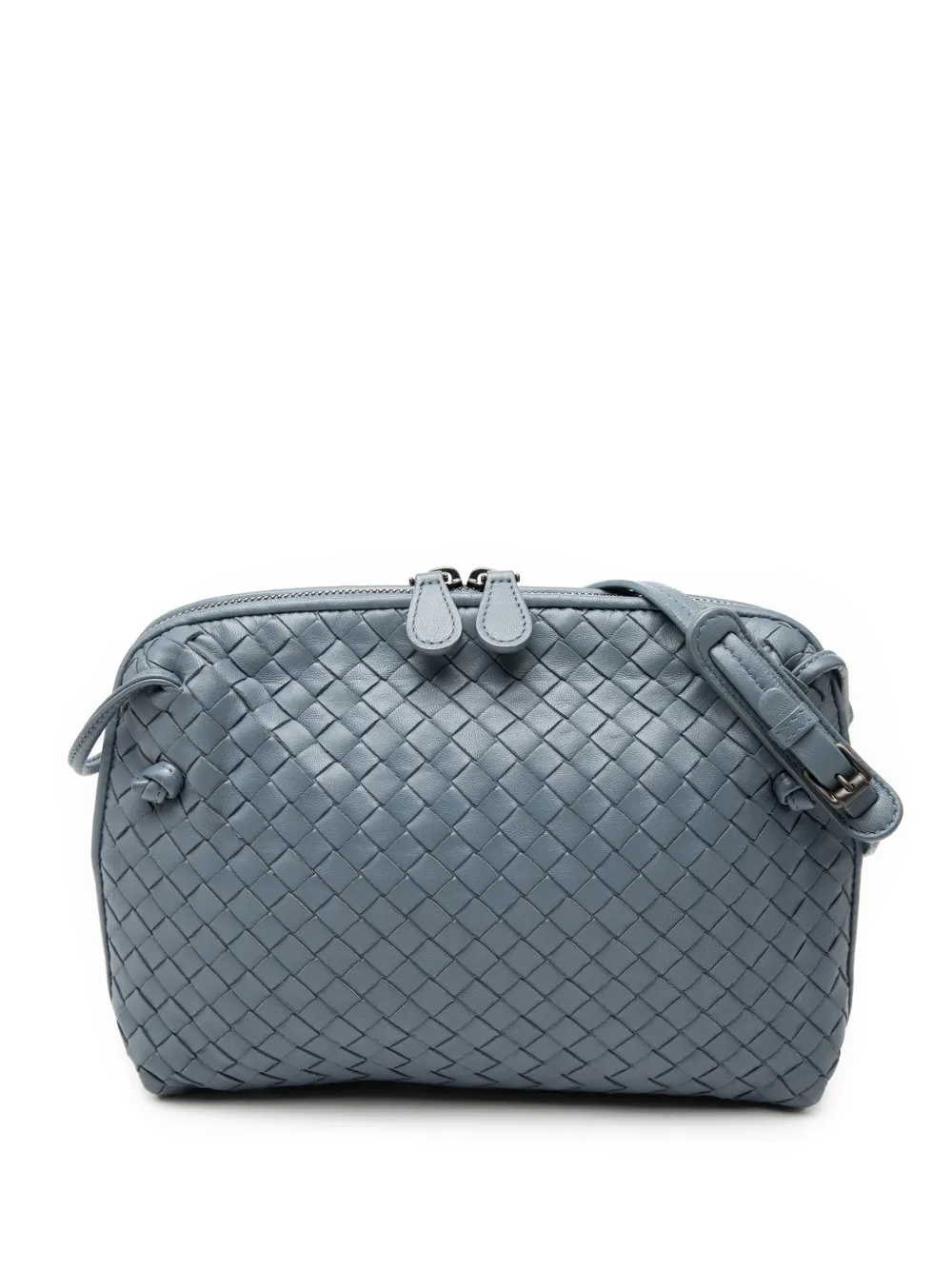 Bottega Veneta Pre-Owned 2012-2026 Nappa Intrecciato Nodini crossbody bag - Blu