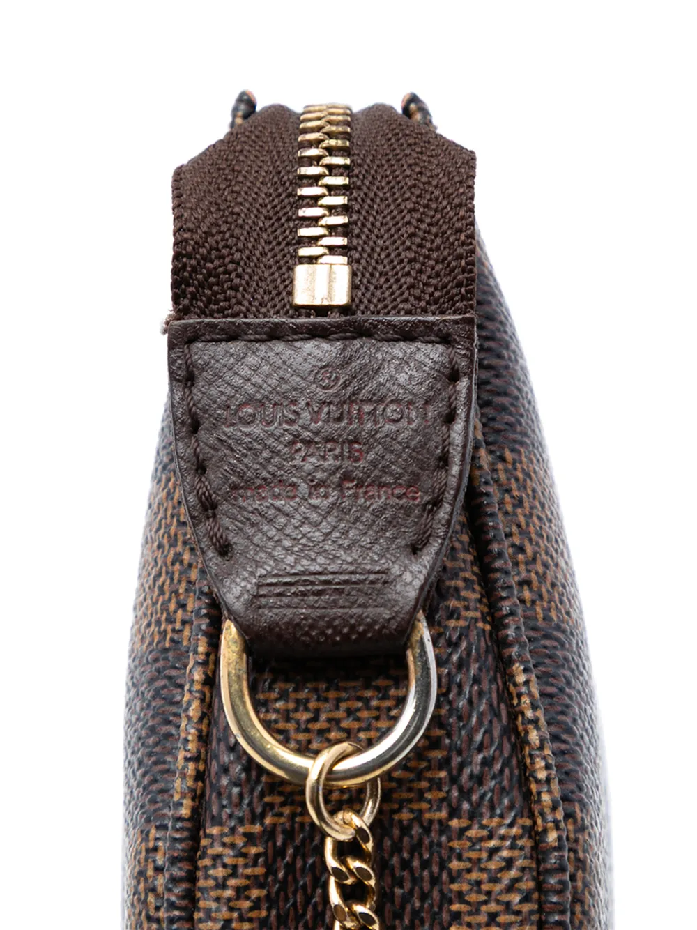 2004 Damier Ebene Mini Pochette Accessoires Handbag