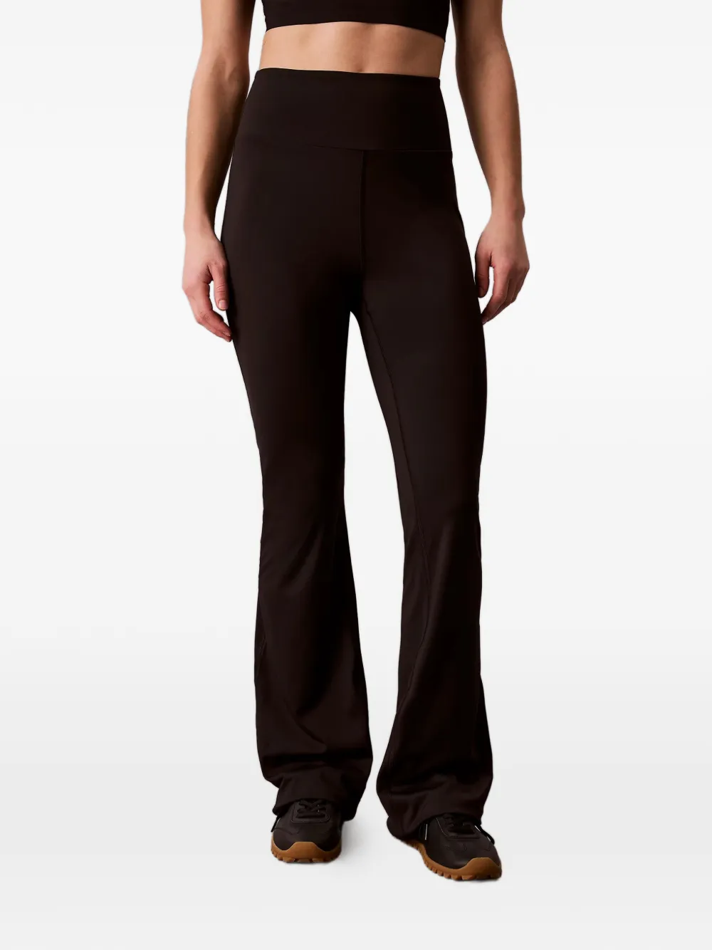 Calvin Klein high-rise flared performance leggings - Nero