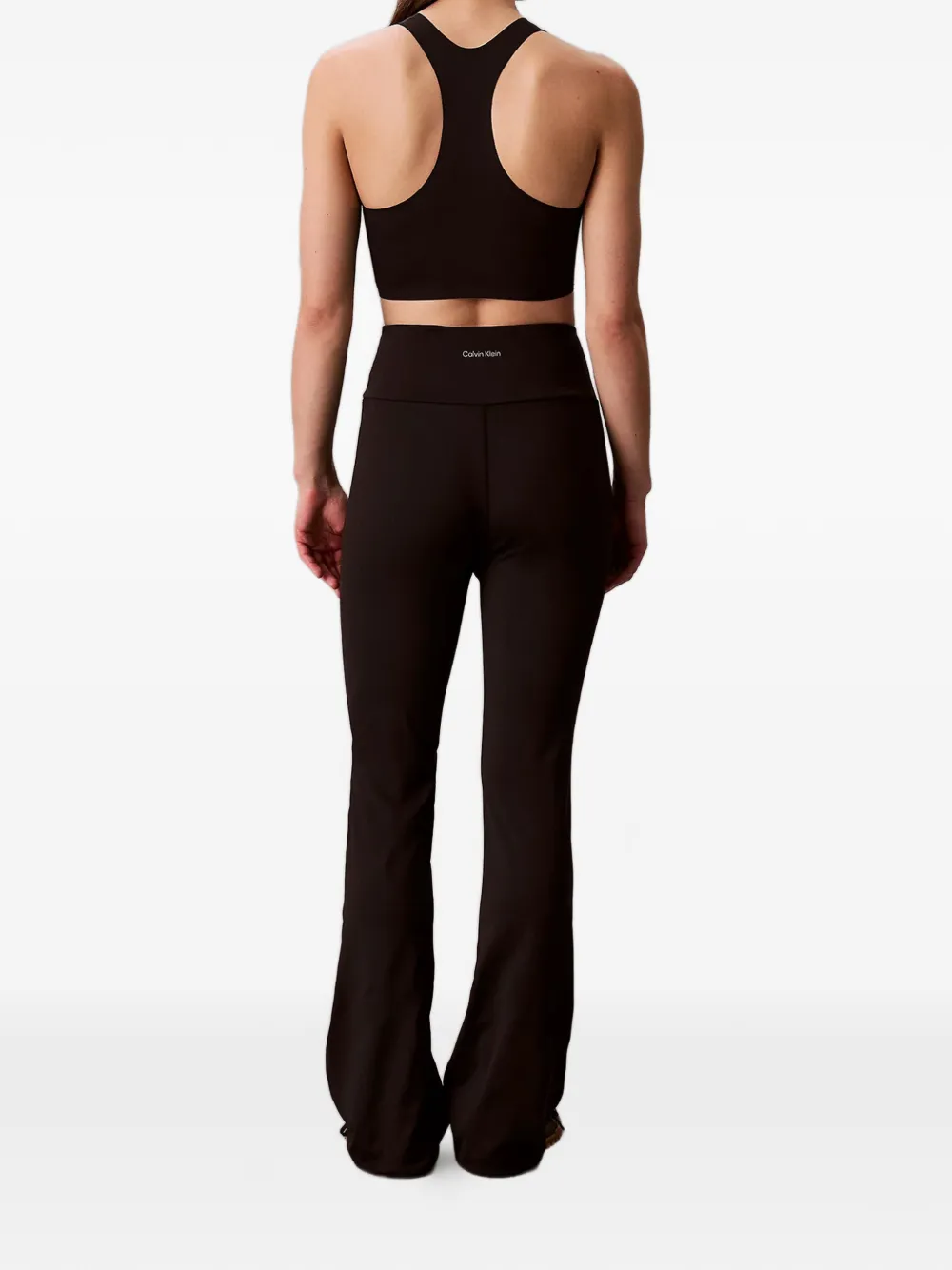 Calvin Klein High-waist flared sportlegging Zwart