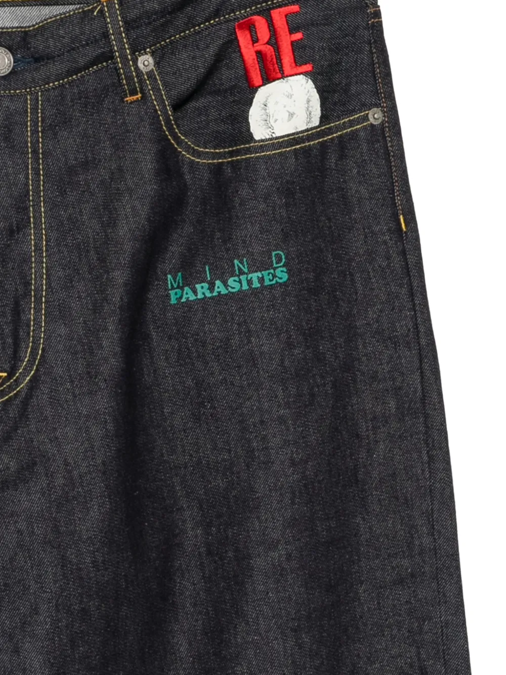 Undercover Jeans met print Blauw