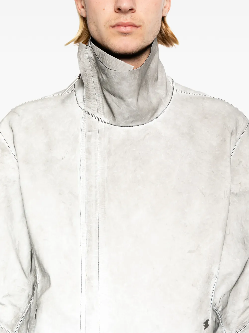 Isaac Sellam Experience Imparable Tamlud Leather Jacket | Grey