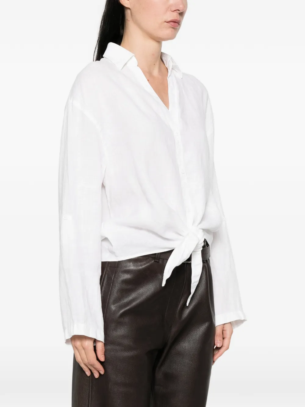  Lois Jeans Tie-front Shirt - White 