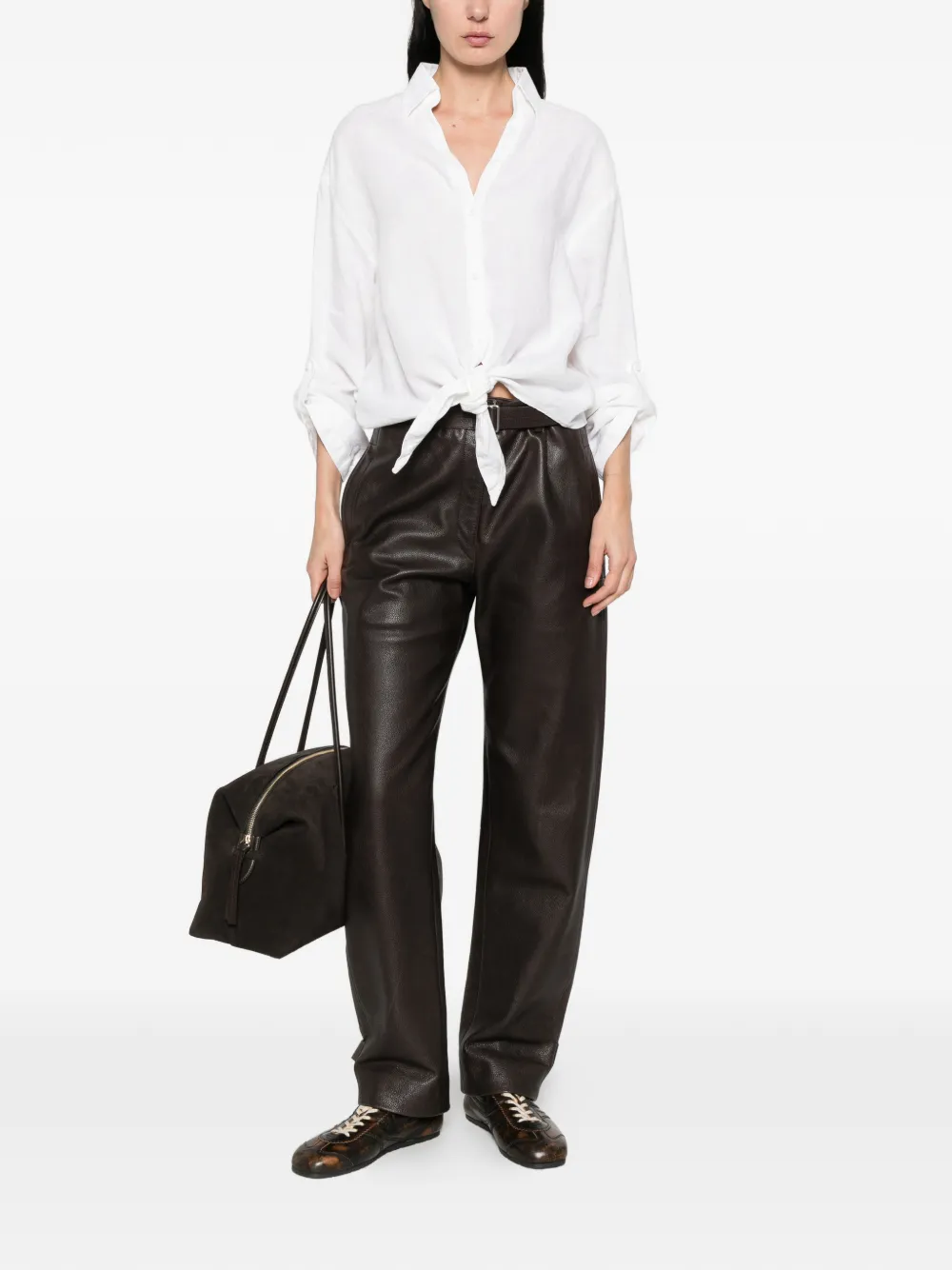  Lois Jeans Tie-front Shirt - White 