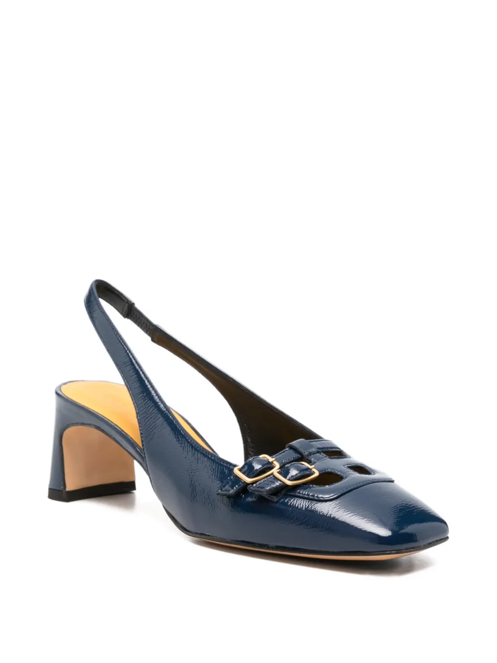 mara bini Pumps met gesp en uitgesneden details Blauw