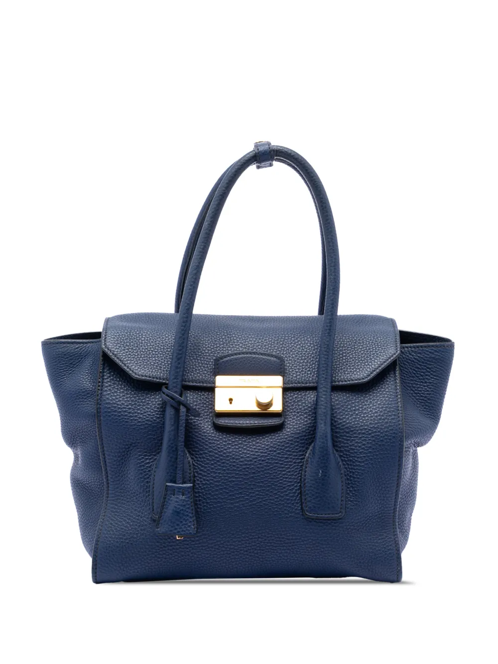 Prada Pre-Owned 2000-2025 Vitello Daino Sound Lock satchel - Blu