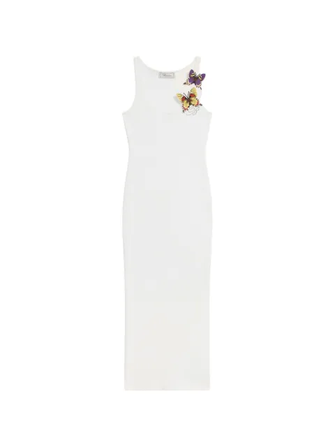 Blumarine butterfly-appliqué midi dress
