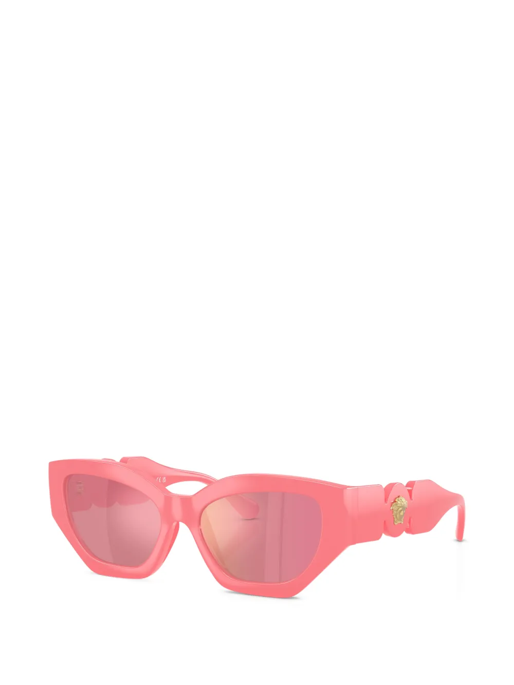 Versace Kids Zonnebril met geometrisch montuur Roze