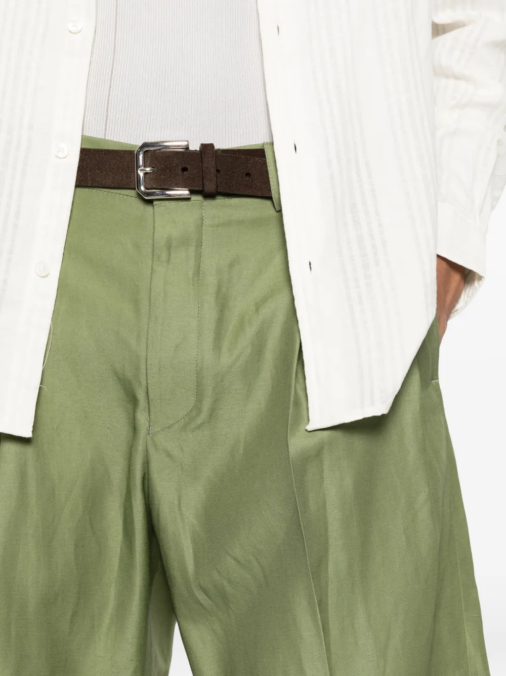Laneus Geplooide shorts Groen