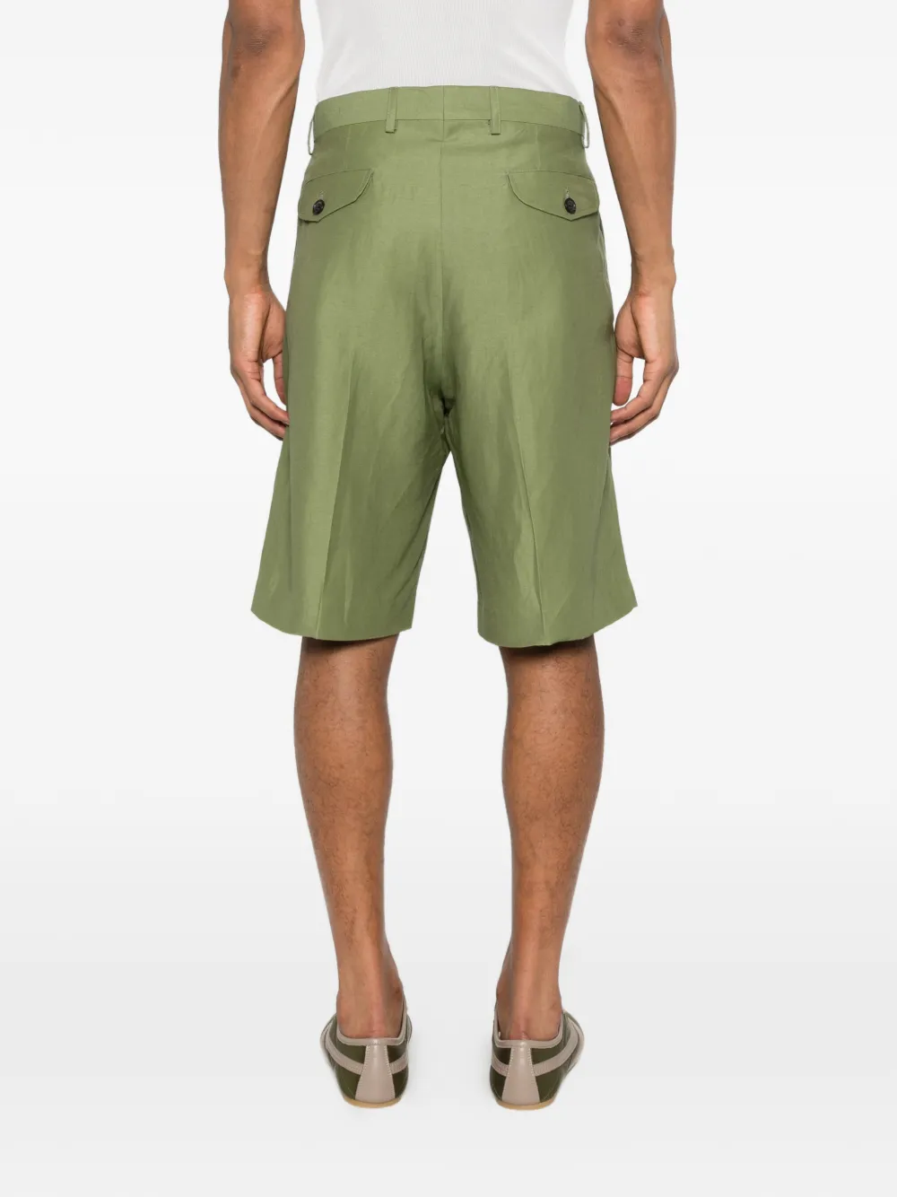 Laneus Geplooide shorts Groen