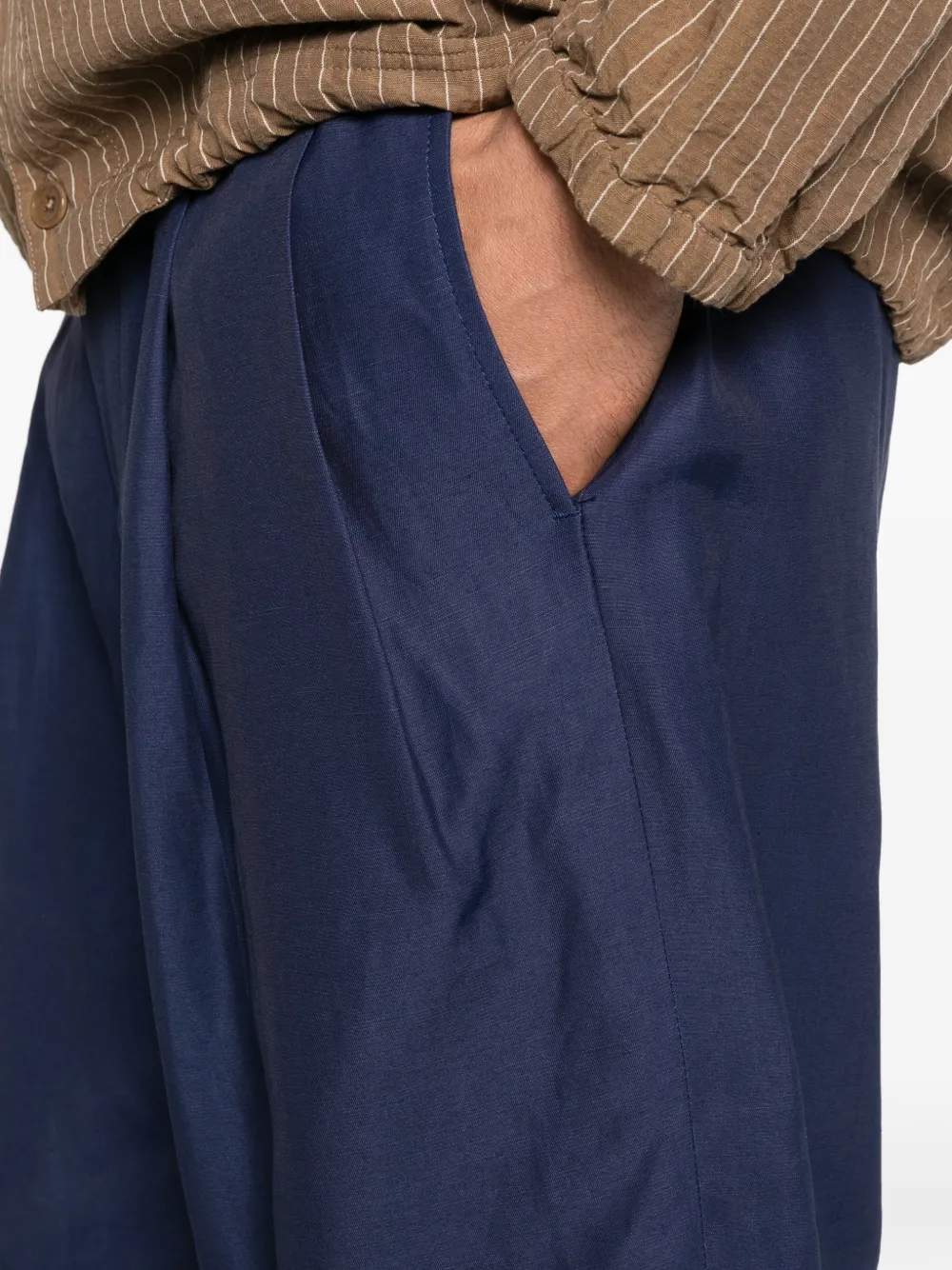 Laneus Geplooide shorts Blauw