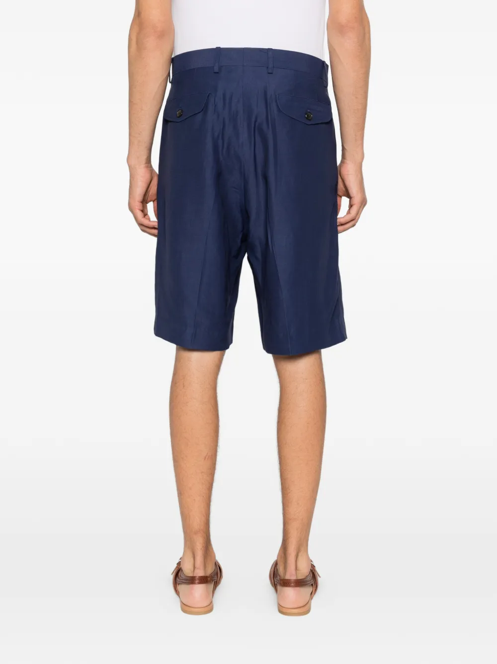 Laneus Geplooide shorts Blauw