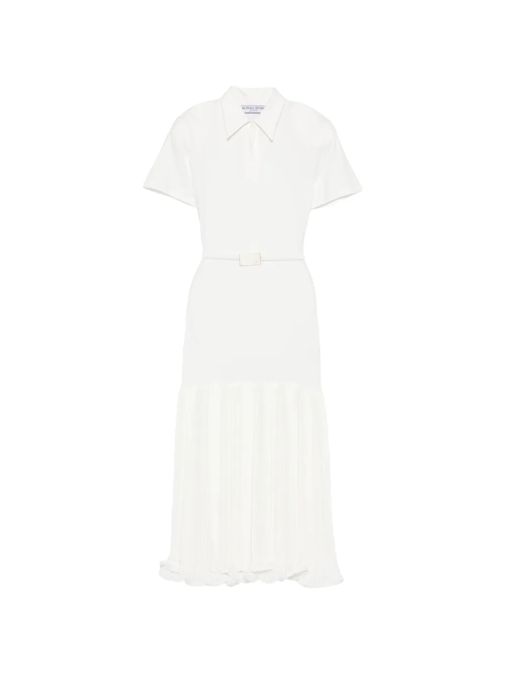 Rowen Rose pleated dress - Bianco