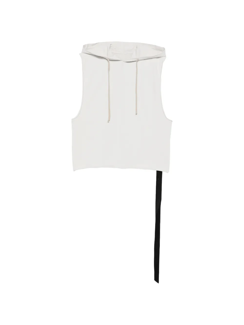 Rick Owens DRKSHDW drawstring sleeveless hoodie - White
