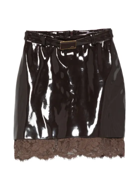 Rowen Rose belted lace mini skirt