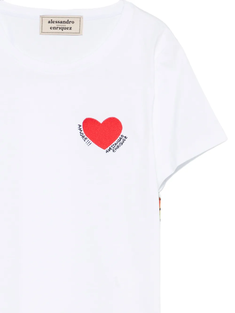  Alessandro Enriquez Logo-embroidered T-shirt - White 
