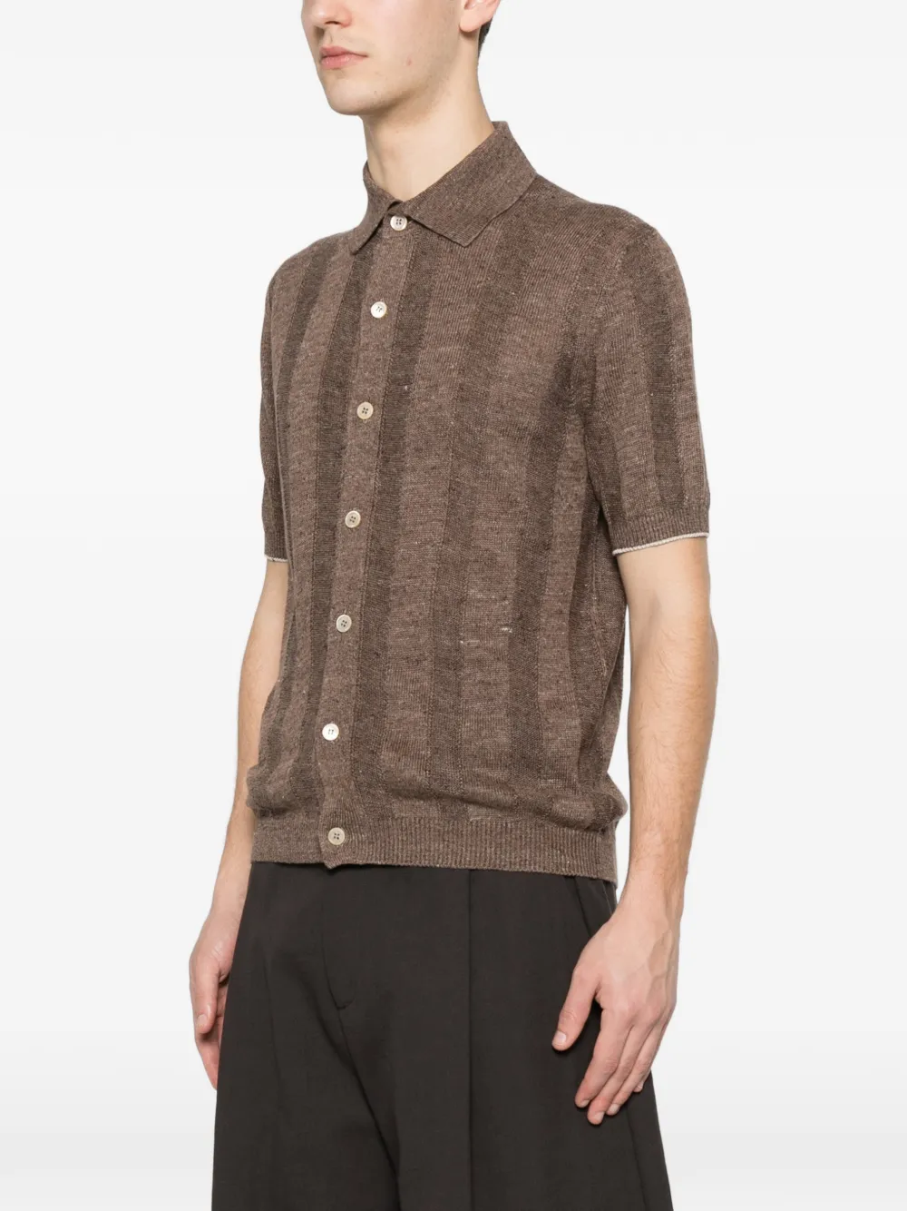 Brunello Cucinelli Overhemd met knopen Bruin