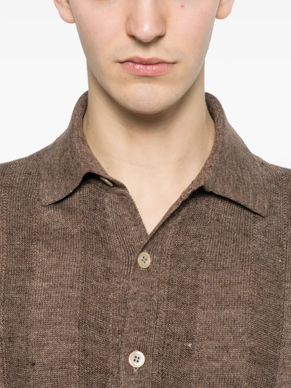 Brunello Cucinelli Overhemd met knopen Bruin