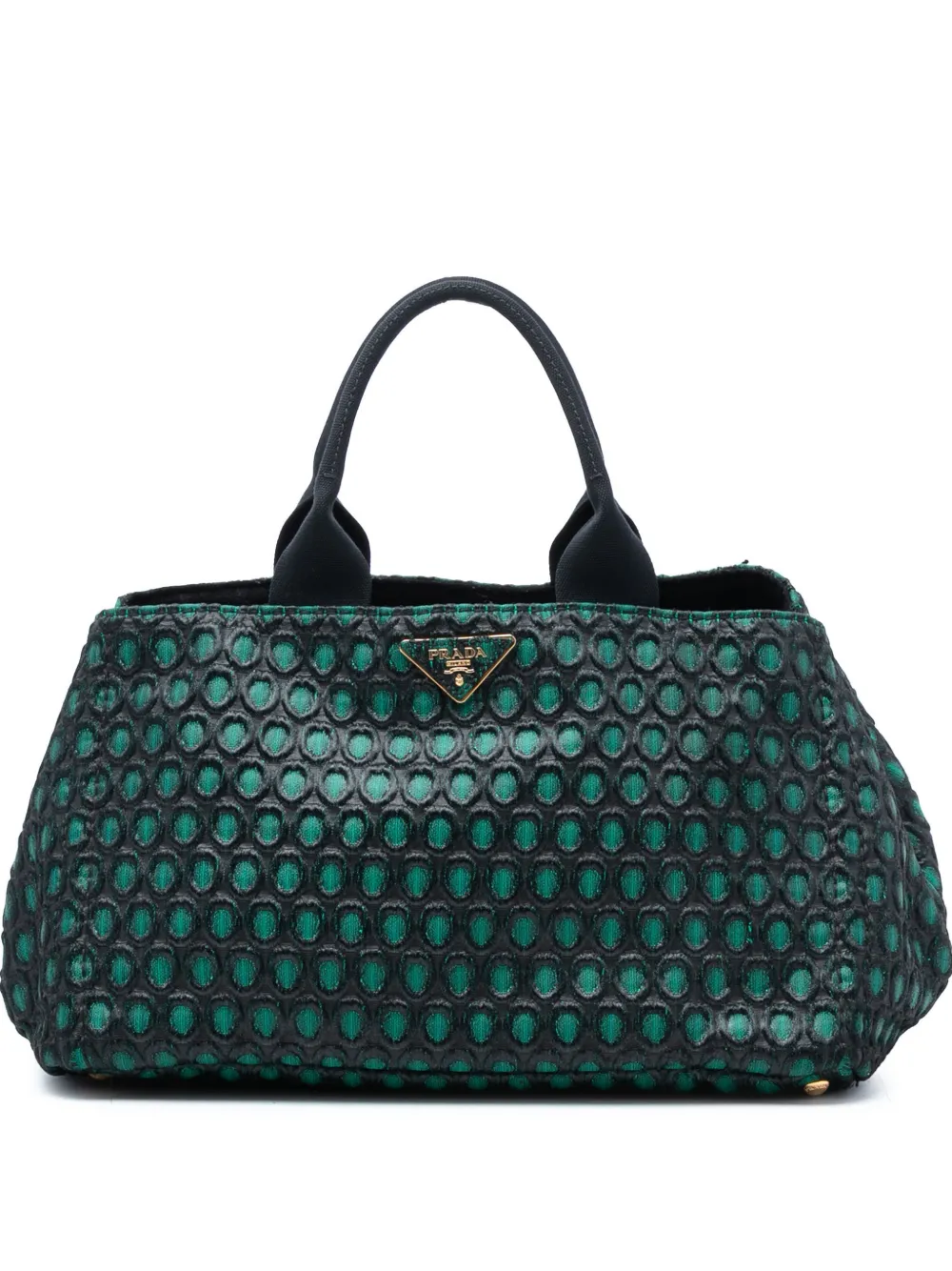 Prada Pre-Owned 2013-2025 Broccato Canapa satchel - Verde