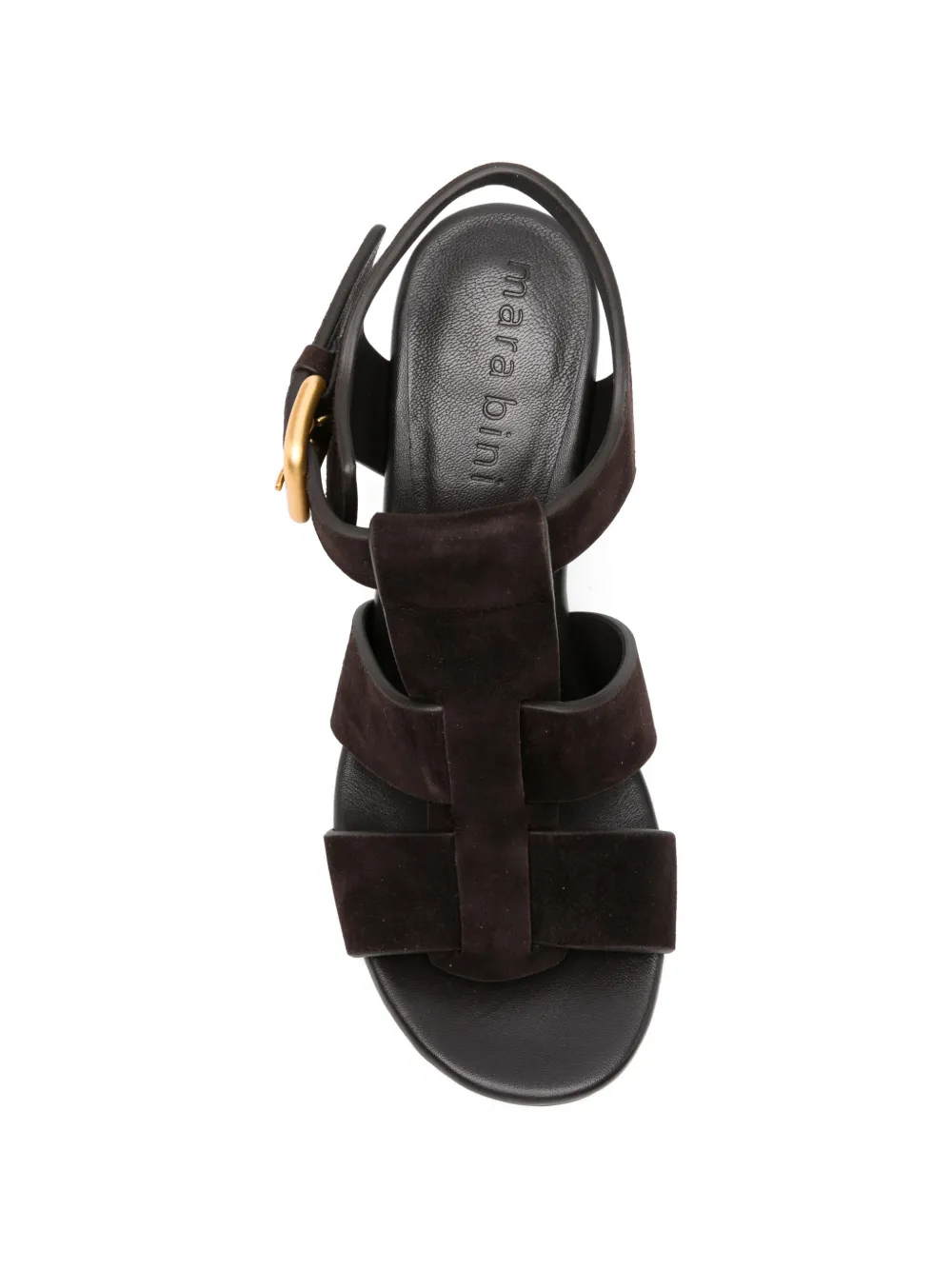 mara bini buckle-strap suede sandals Bruin