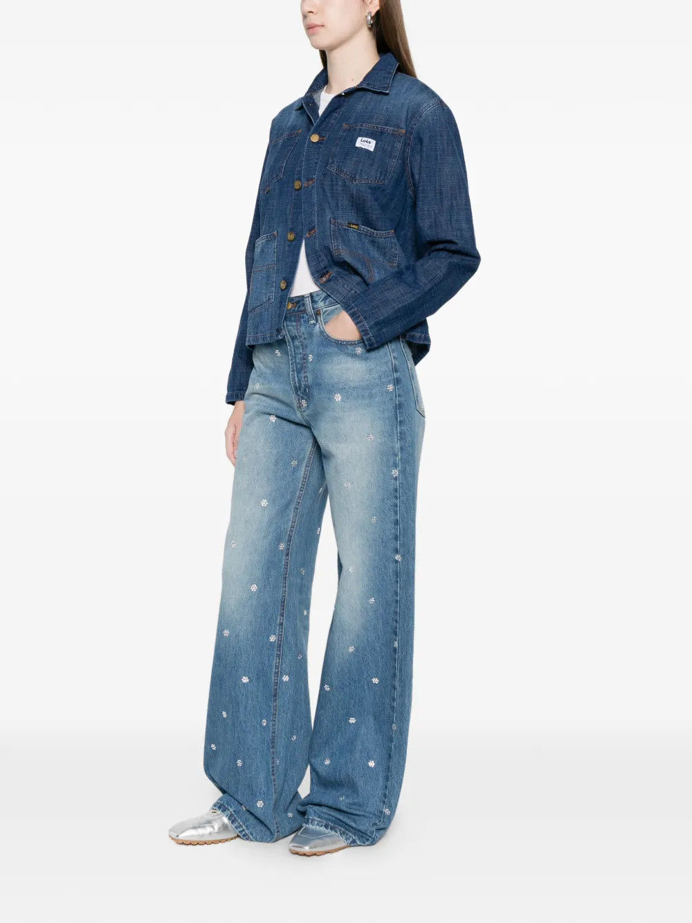  Lois Jeans Gabriela Pocket Button Jacket - Blue 