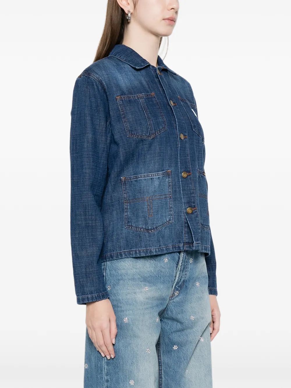  Lois Jeans Gabriela Pocket Button Jacket - Blue 