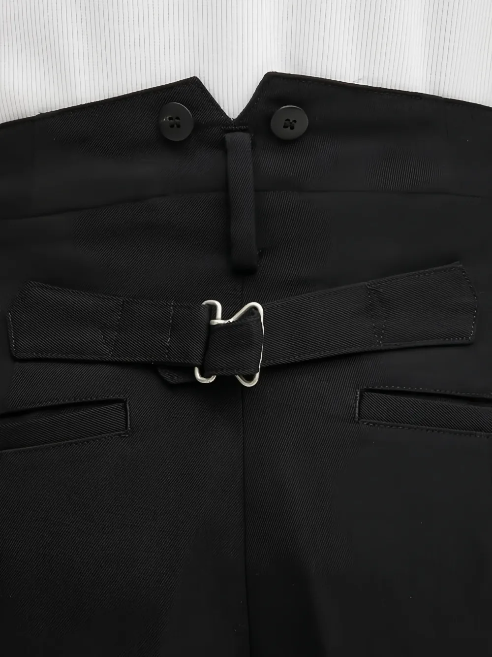 visvim Broek met knopen en lus Zwart