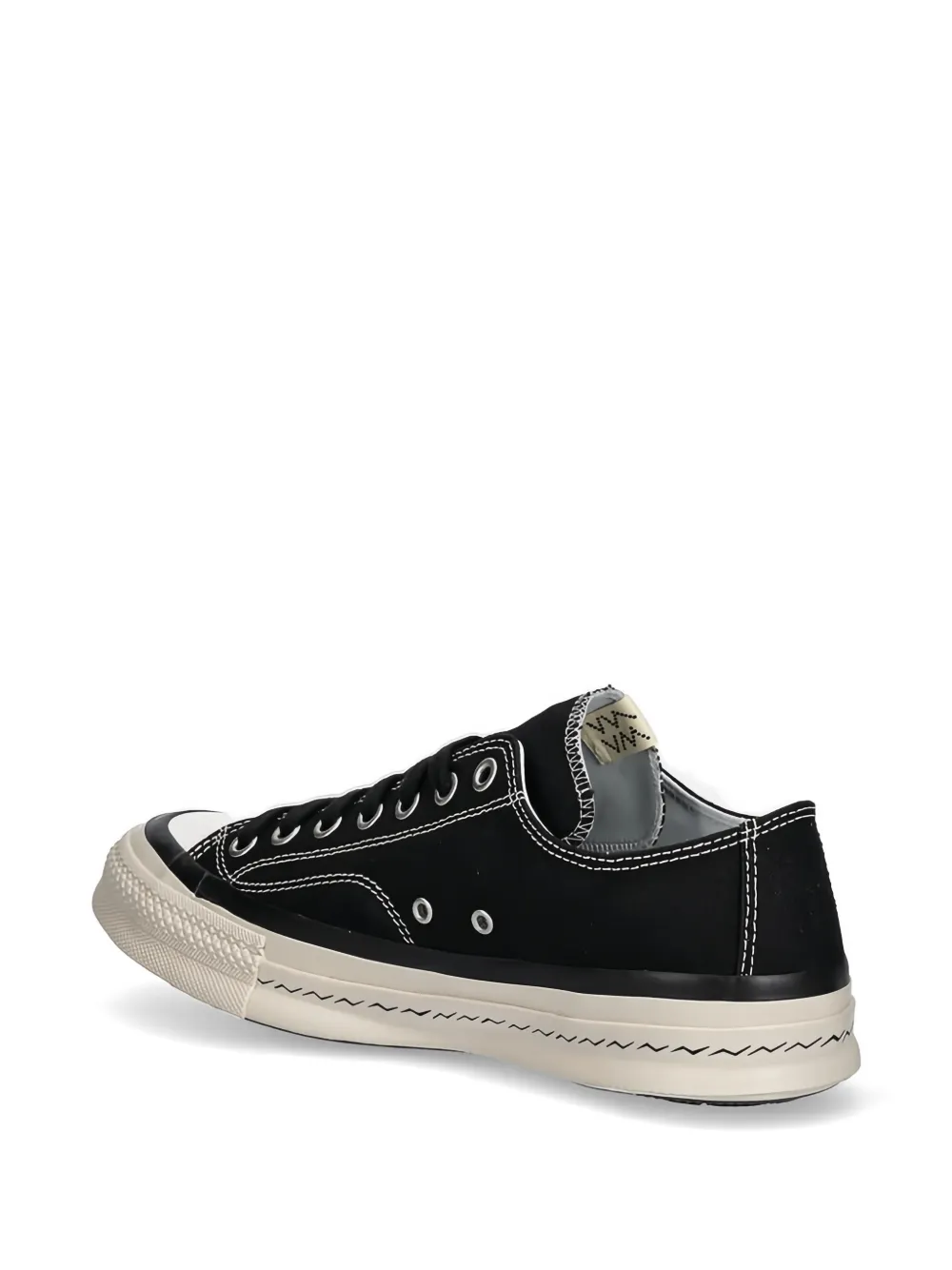 visvim contrast-stitch sneakers Zwart