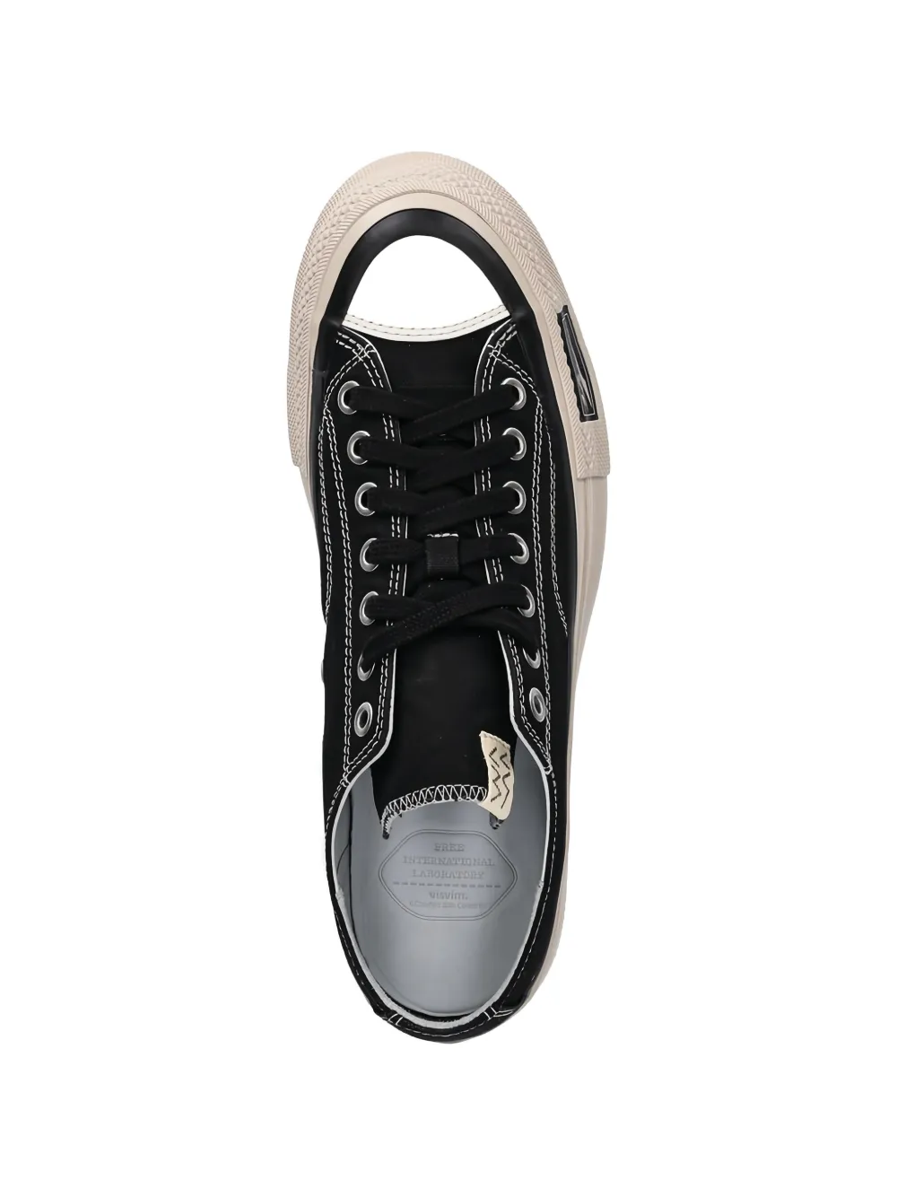 visvim contrast-stitch sneakers Zwart