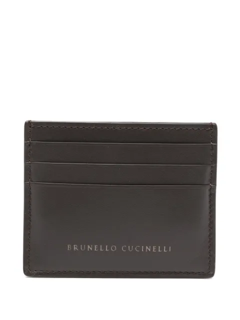Brunello Cucinelli logo-detail card holder 