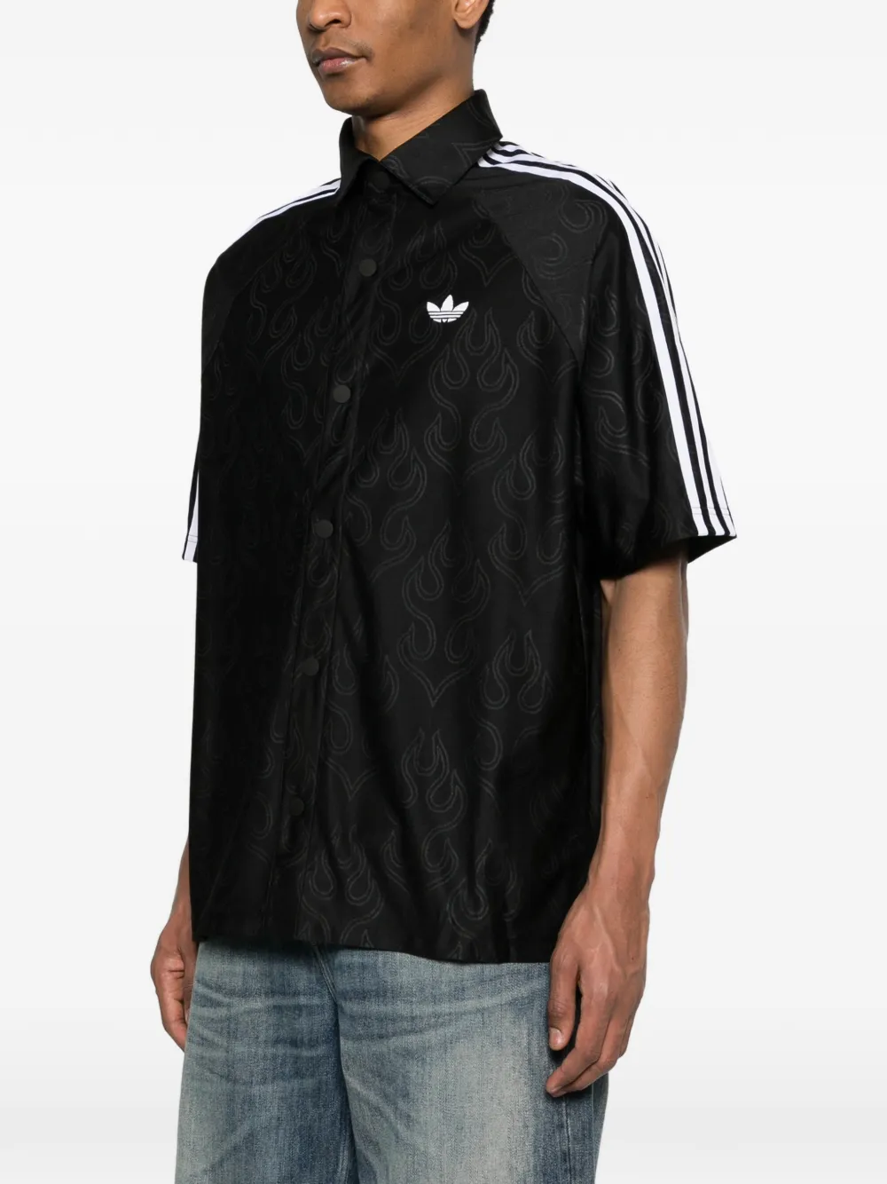 adidas Basketbal Flame overhemd met jacquard Zwart