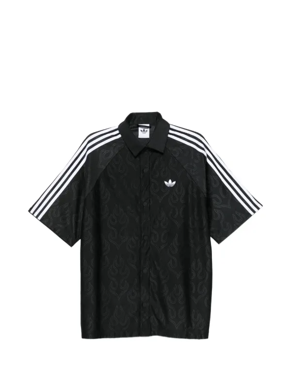 アディダスオリジナルス　アディカラー　シャツ　ブラック　XL Adidas Basketball Flame シャツ | ブラック | FARFETCH JP