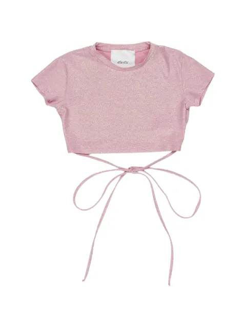 Miss Grant Kids tie-detail T-shirt