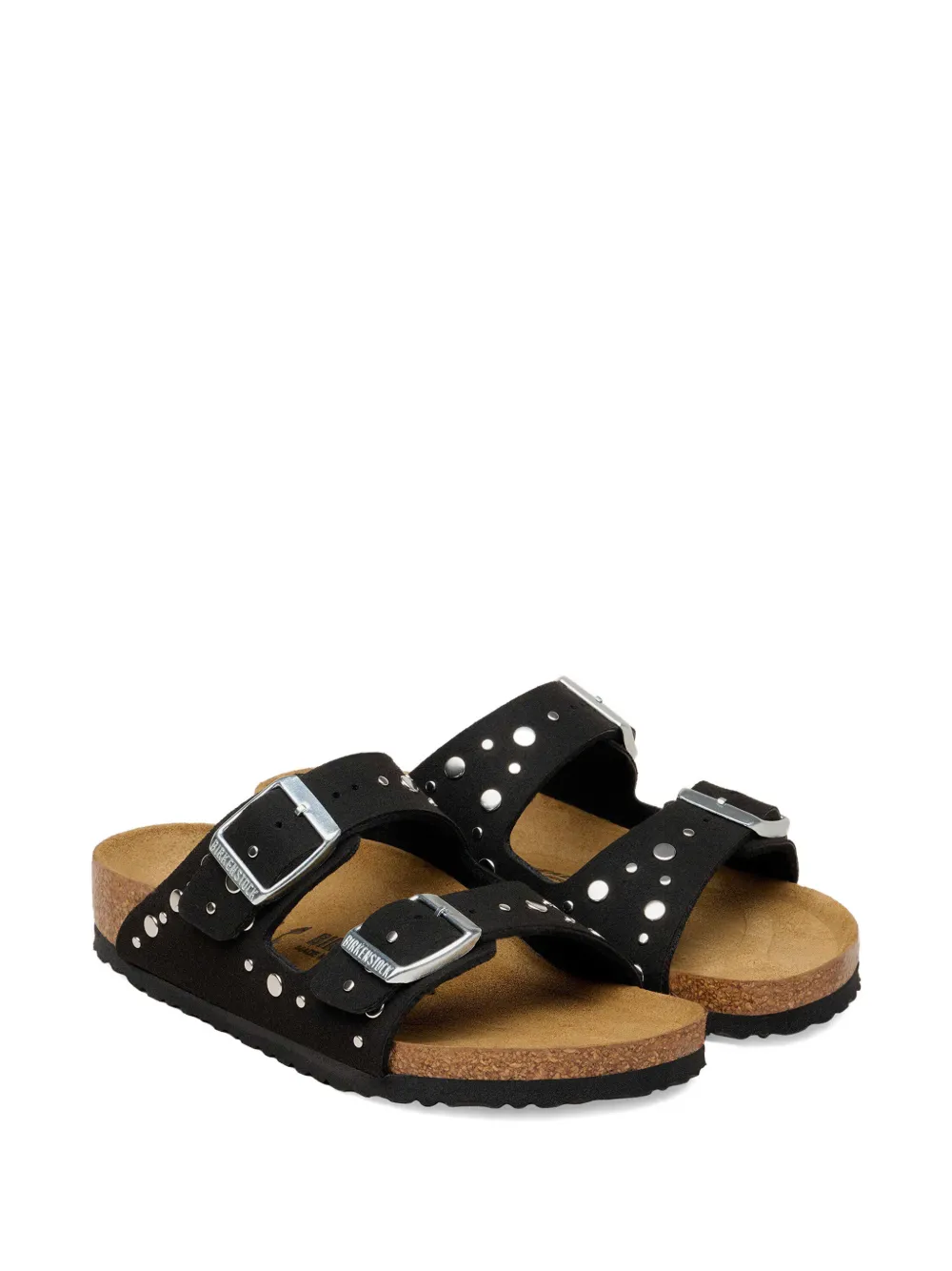 Birkenstock Kids Arizona studded flat sandals - Black