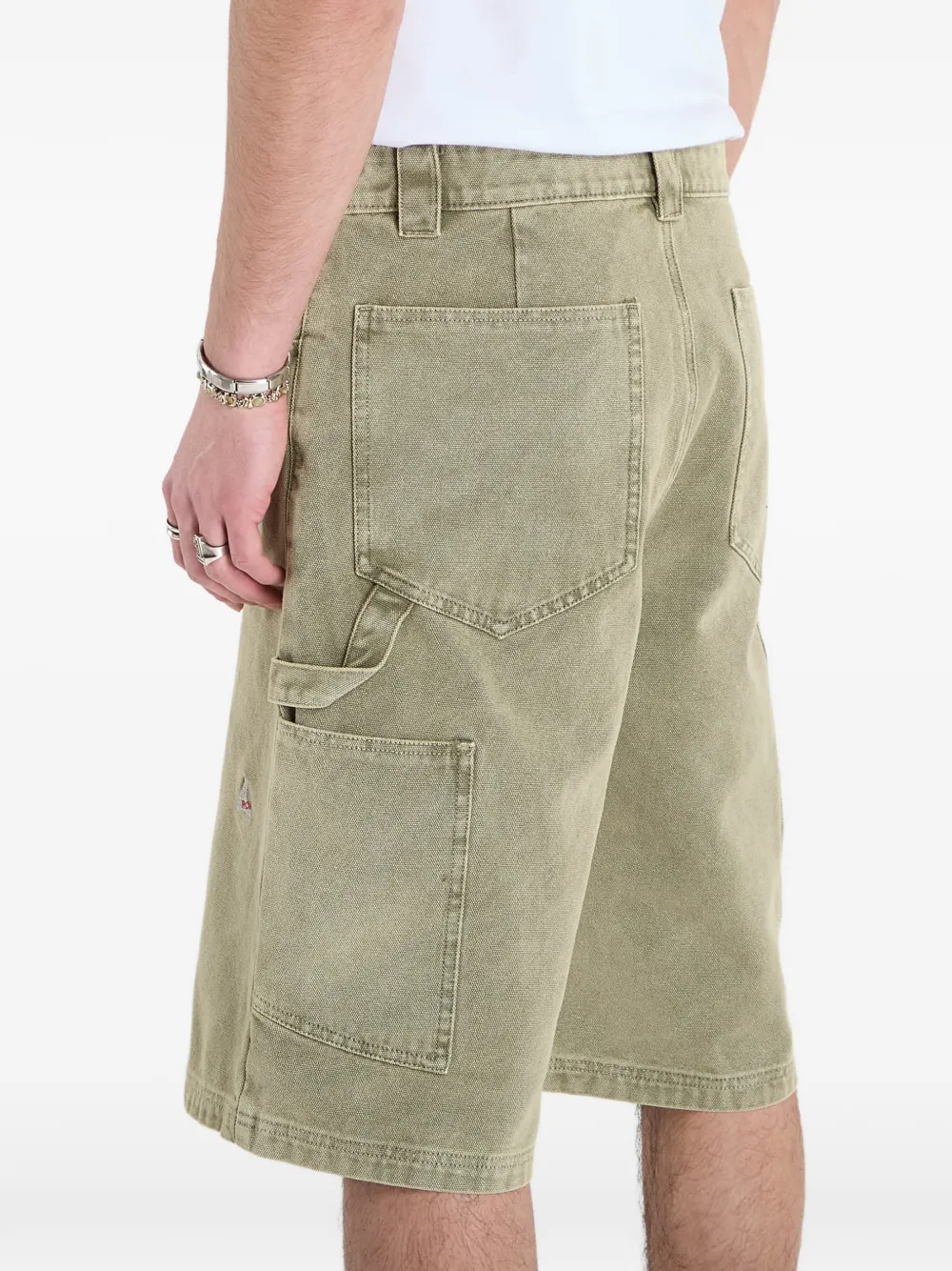 ROA Ash canvas shorts Groen
