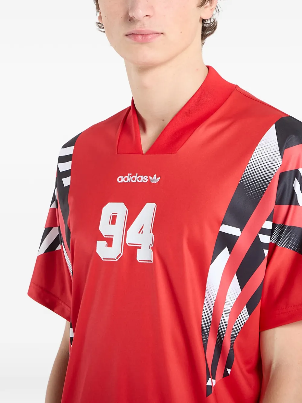 adidas Santiago jersey T-shirt met V-hals Rood